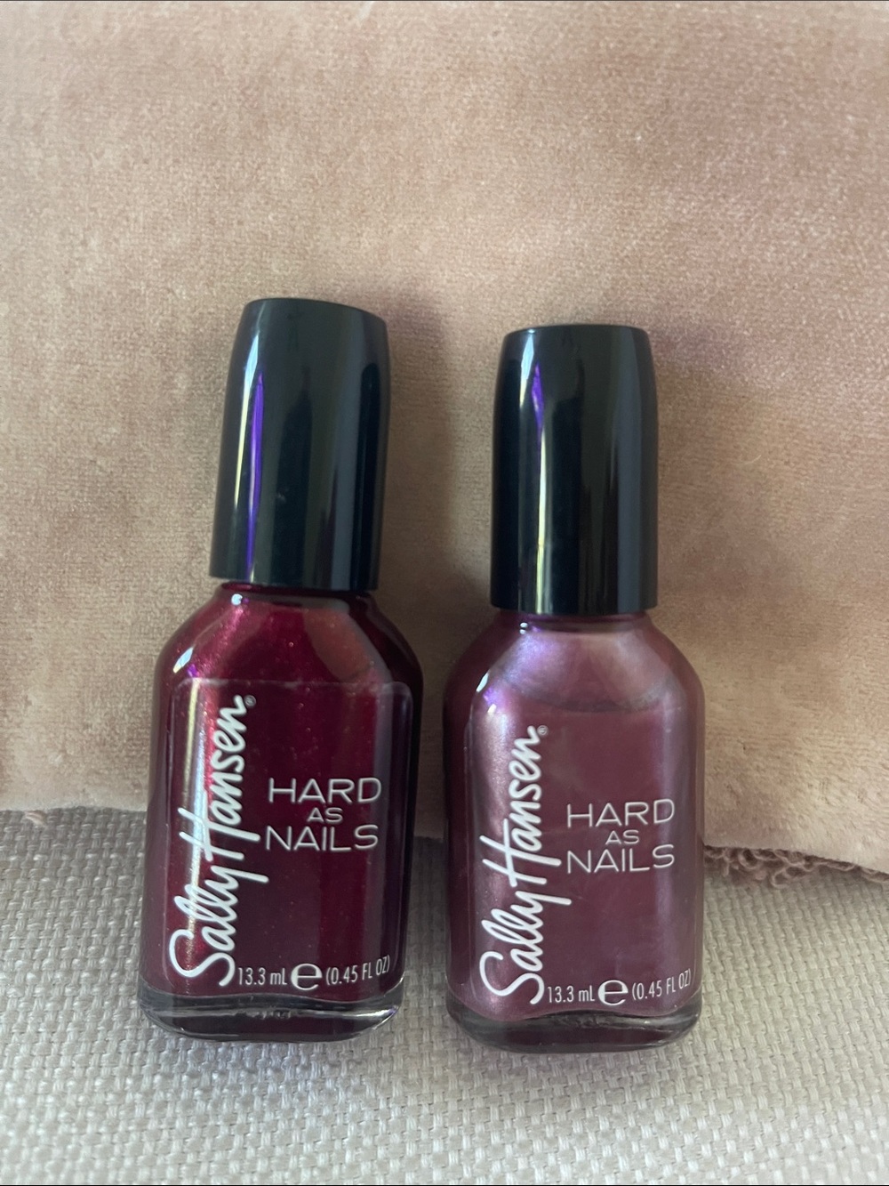Sally Hansen Hard as Nails Nail Polish Duo - Burgundy & Mauve